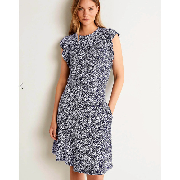 Boden Dresses & Skirts - Boden Ruffle Printed Mini Dress Size 20